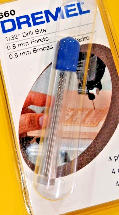 Brocas Dremel EZ660 ~NIP~ 1/32" 0,8 mm Forets - 4 piezas Foto 3 de 3