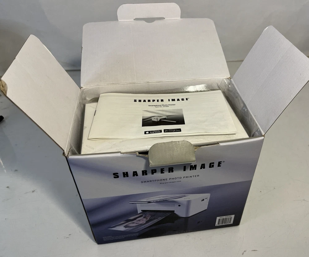 Sharper Image Smartphone Photo Printer 206589 Tested/ Works Needs Power Supply