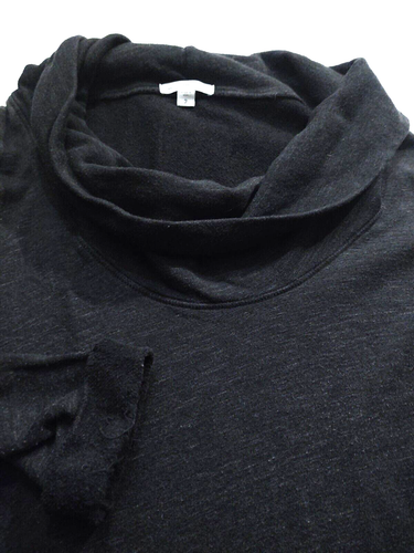 Standard JAMES PERSE Women's COWL NECK Supima Cotton Blend Size 2 Gray Sweater