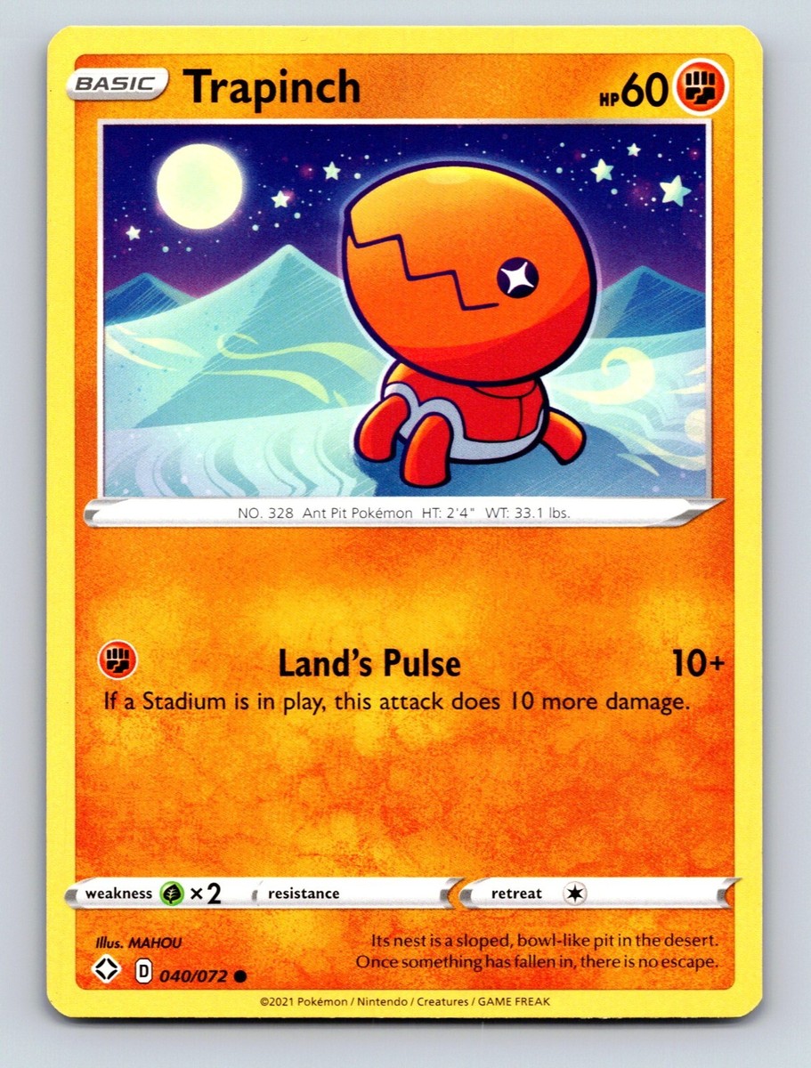 オレンジカード　io-CARD Trapinch HP 60 Lands Pulse Attack Rarity Orange Pokémon Vivid | eBay