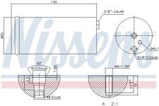Dryer, air conditioning for NISSAN:ALMERA TINO,SENTRA II,ALMERA II,SUNNY II,