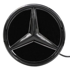 Front Grille Star Emblem For Mercedes Benz 2019-2022 W205 W177 LED Badge Black