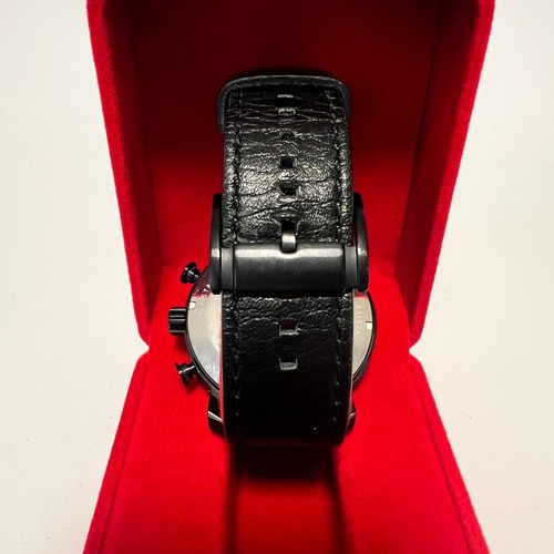 ✅ NEUE BATTERIE ✅ Fossil BQ1711 Schwarz Leder Chronograph Uhr Quarz Gebraucht - Bild 4 von 5