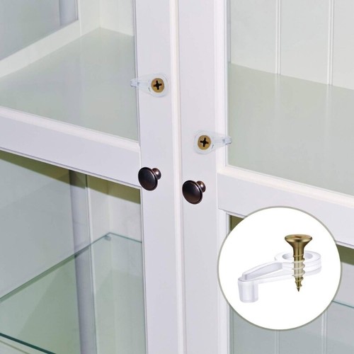50 Stück Glasvitrinenclips mit Schrauben Halteclips Set Gewährleistung Sicherheit Stabilität - Bild 5 von 8