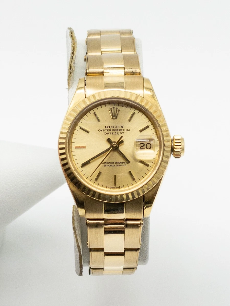 Estate 25 000 ROLEX DATEJUST PRESIDENT 18k Yellow Gold Ladies