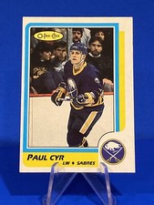 1986-87 O-Pee-Chee Paul Cyr Rookie Card #200 Buffalo Sabres Sharp Card!