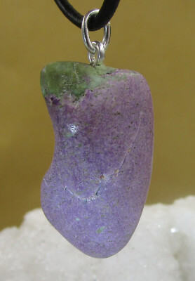 STICHTIT  Trommelstein mit ÖSE VERSILBERT Freeform  EDELSTEIN ANHÄNGER  Nr.6