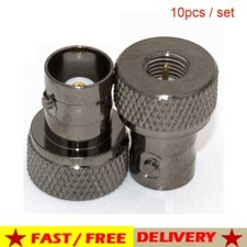 10xBlack BNC SMA Male to Female Disc RF Coaxial Connector Adapter Nickel Plated