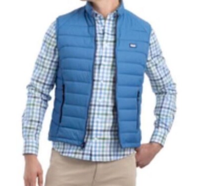 JOHNNIE-O  SZ M HUDSON COLOR RIPTIDE ZIP UP PUFFER GOLF WINTER VEST JACKET 