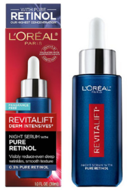 L'Oreal Paris Revitalift Derm Intensives Night Serum 0.3% Pure Retinol - 1.0 oz.