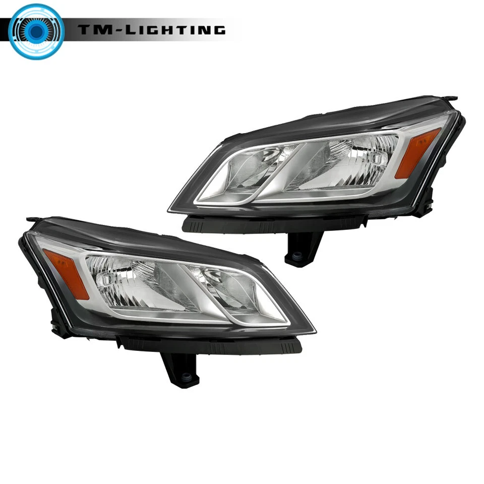 For Chevy Traverse 2013 14 15 16 17 Left&Right Side Headlights Halogen Chrome - Image 4 of 4