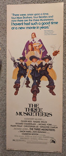 THE THREE MUSKETEERS 14X36" INSERT POSTER 1974 RAQUEL WELCH CHARLTON HESTON