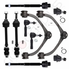 10pcs Suspension Kit Front Upper Control Arms Tie Rod End For 05-10 Dodge Dakota