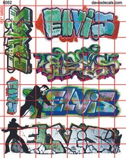 6052 DAVE'S DECALS ELVIS BOXCAR URBAN WALL GRAFFITI STREET SRT HO SCALE 1:87