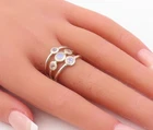 925 Sterling Silver Vintage Ring Round Moonstone Inlay Stackable  Sz 7  RG29945