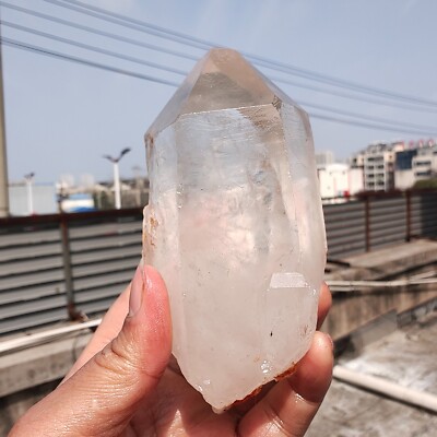 545g Bright LEMURIAN Healer Quartz Crystal RECORD KEEPER Dazzling B113