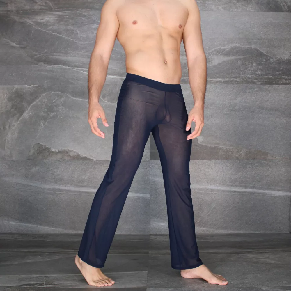 NEW men's MCKILLOP sheer mesh pose lounge pants SCKUS-BK1 | medium | navy