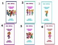 36 Personalized Chipettes Mini Candy Bar Wrappers Self-stick Party Favors 36 Personalized Chipettes Mini Candy Bar Wrappers Self-stick Party Favors