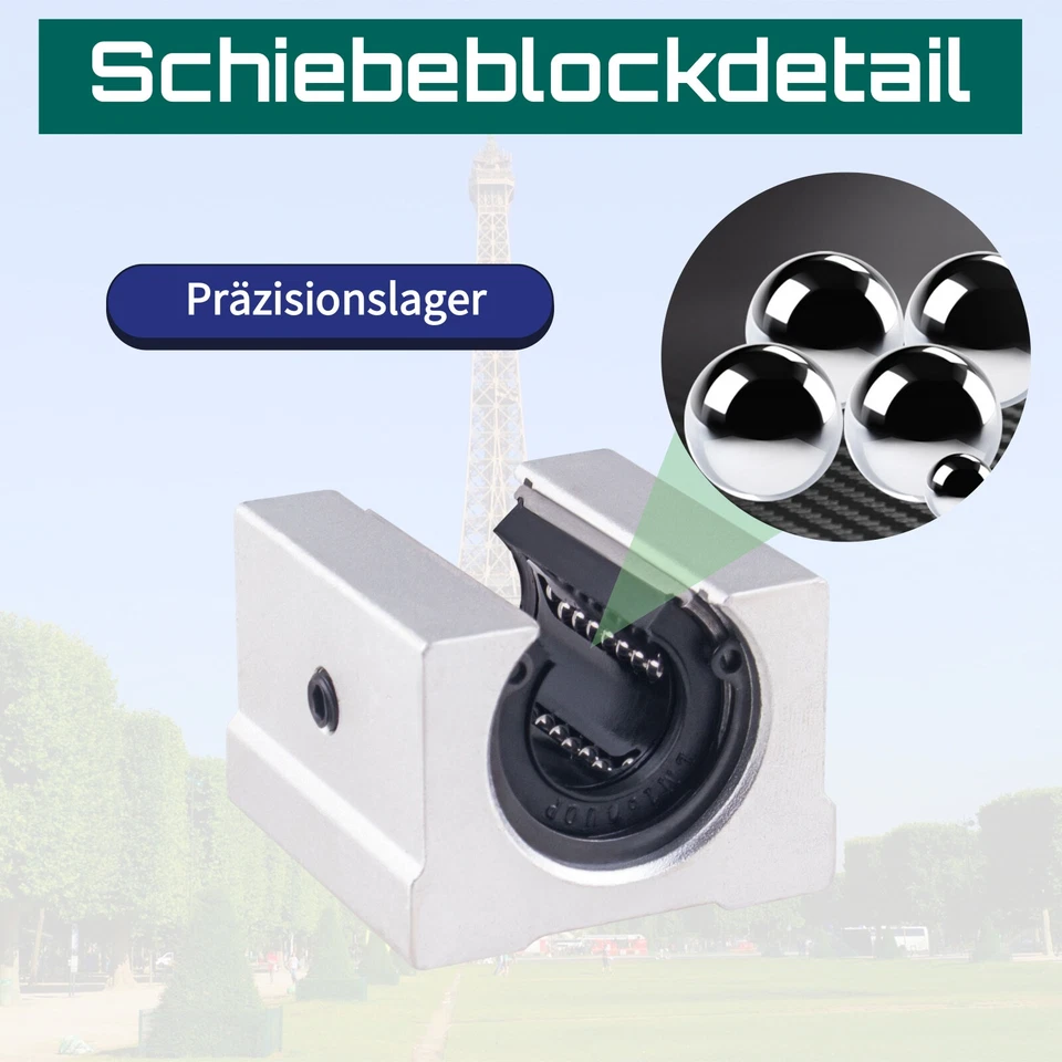 SBR10/12/16/20/25 Linearführung Gleitschiene+Linearblock SBR10/12/16/20/25UU CNC - Bild 3 von 4