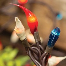 NEW AMERICANA SILICONE BULB LIGHT STRAND RED WHITE BLUE Bulbs 20 Ct Cord