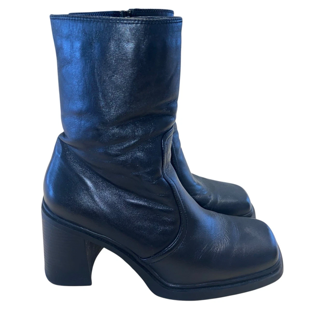 American Eagle Outfitters Vintage 90s Oxford Platform Boots Shoes GenuineLeather Vintage 90s American Eagle Hiking Boots, Women main image 2