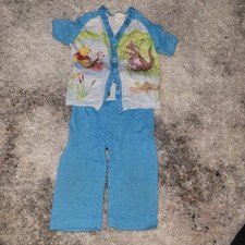 Vtg Baby Pajamas Disney Winnie The Pooh Snap Waist 2pc 70s 80s 12mo