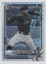 2021 Bowman Chrome Black & White Mini-Diamond Refractor Helcris Olivarez 6fs