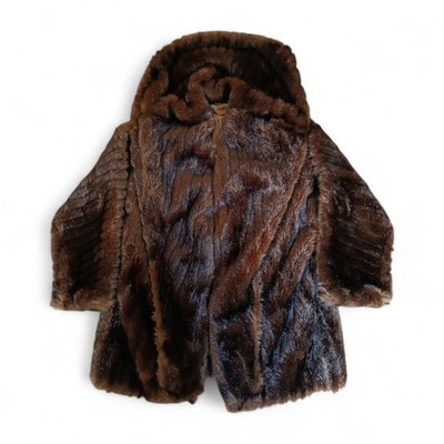 Emporio Armani 90s Archive Faux Fur Shawl Collar Jacket Coat - Made In Italy 42M