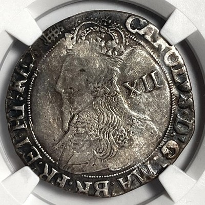 1633-34 One Shilling England Great Britain NGC VF Details Silver