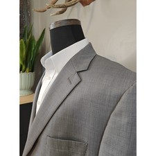 Lauren Ralph Lauren Mens Blazer Sports Coat 47R Gray Wool 2 Button R604