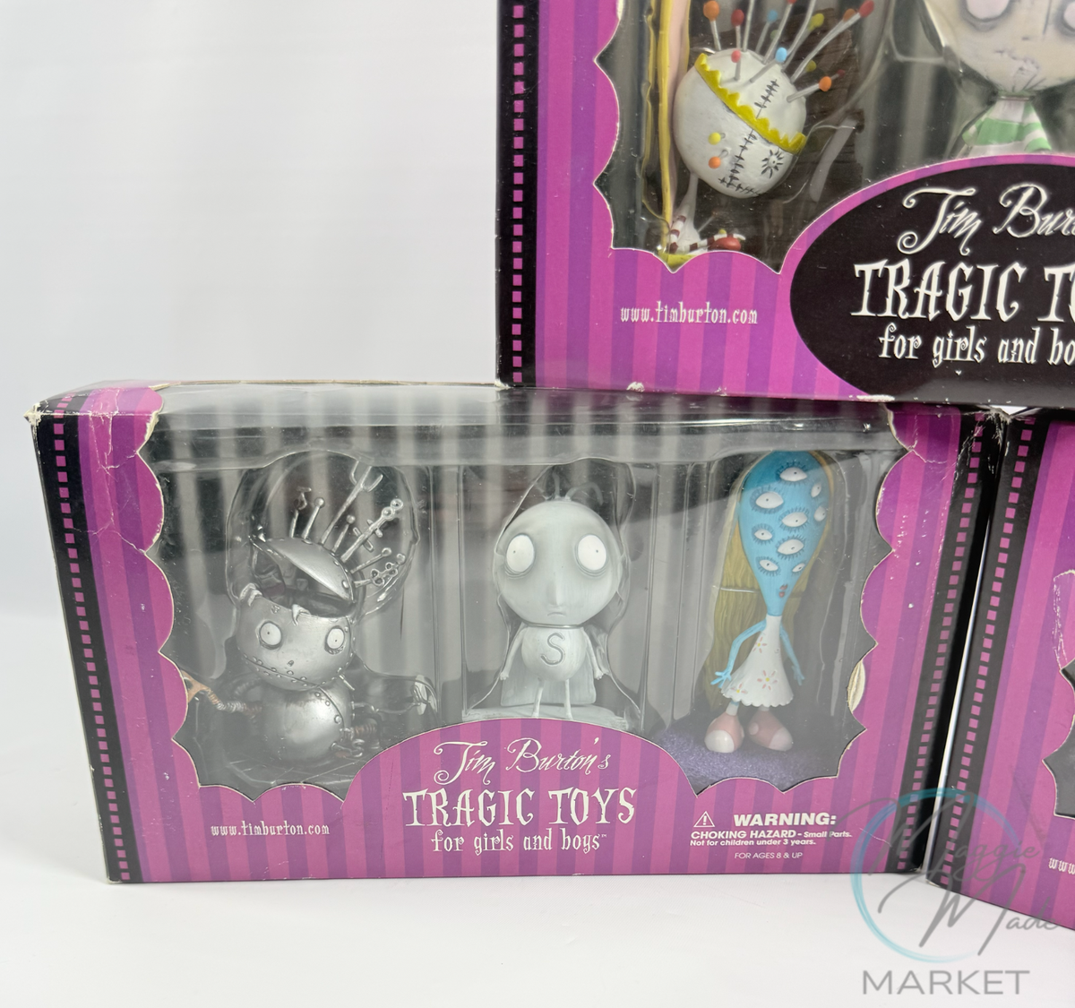 New Tim Burton's Tragic Toys for Girls and Boys Complete THREE-Box