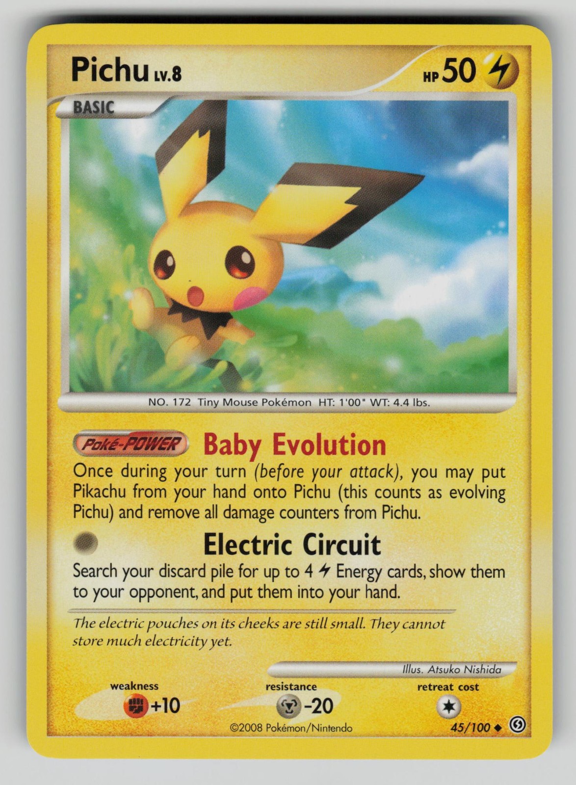 Pichu 45/100 Stormfront Pokemon NM