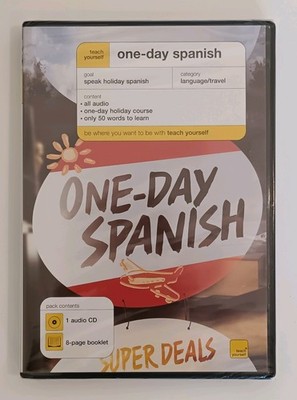 Teach Yourself ONE-DAY SPANISH Elisabeth Smith 50-Word Audio CD & Booklet NEW