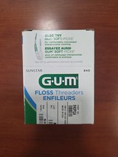 Sunstar GUM Eez-Thru Floss Threaders - 100 Envelopes, 5 Threaders 500 PCS Total