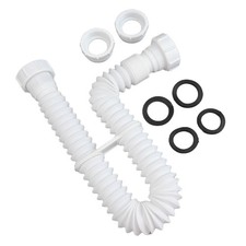 Flexible Plastic Sink Drain Pipe with Complete Installation Components