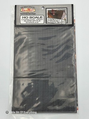 Bar Mills Scale Model Works: HO Scale #0223 Charcoal Gray Slate-Style Shingles