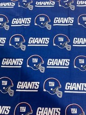 1 Yd NFL NY Giants Helmets 36" x 58" W Cotton Fabric NTT 2000 FREE SHIPPING