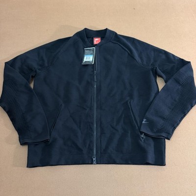 Nike Tech Pack Jacket Mens Medium Black Knit Track Full Zip Athletic 832178-010