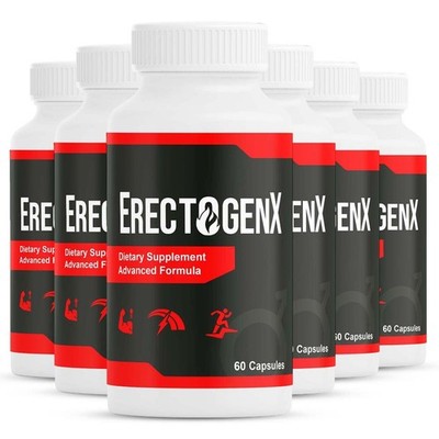 (6 Pack) ErectogenX for Men, Erectogen X Advanced Male Performance Support