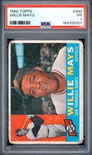 1960 TOPPS WILLIE MAYS  #200  PSA 1 (NEW LABEL)