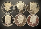 Impaired Kennedy Half Dollar PROOF Coin Lot Of 5 Clad & 1 Silver Coin READ MORE!