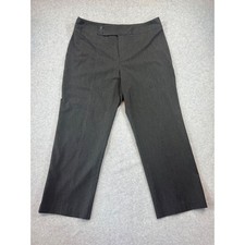 Nine West Womens Dress Pants Charcoal Gray Wide Leg Trouser Size 16