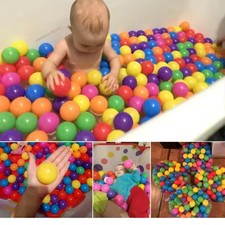 100PCS Ocean Pit Balls Baby Kids Colourful Plastic Balls Swim Bath Play Pool Toy