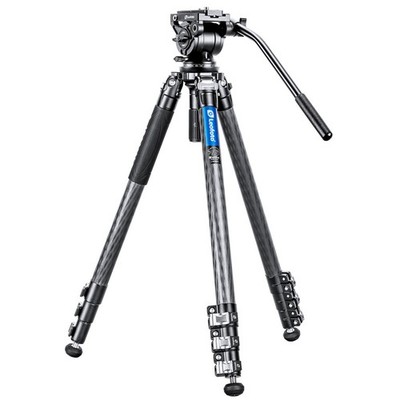 Leofoto Carbon-Dreibeinstativ LVM-324C Manba mit Nivelliereinrichtung + Videonei