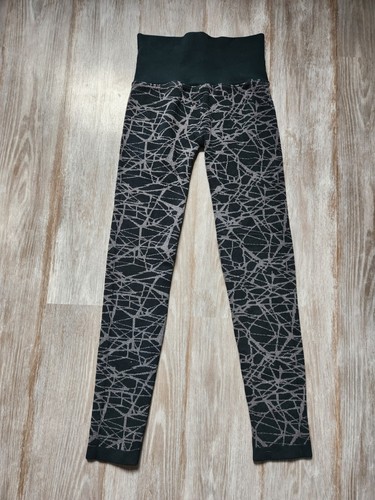 M. Rena Green Gray Abstract Thick Warm Leggings Skinny Womens One Size - Picture 9 of 9