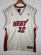 Adidas Men's Shaquille O Neal Miami Heat NBA Jersey Vtg White Sz XL  Basketball