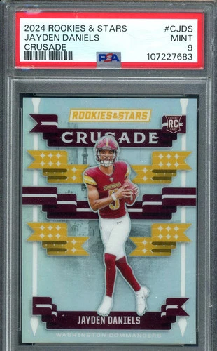 2024 ROOKIES & STARS JAYDEN DANIELS CRUSADE RC PSA 9 MINT