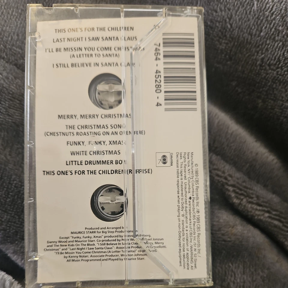 New Kids On The Block Merry Merry Christmas Cassette Tape 1989 Vintage Tested Foto 2 de 2