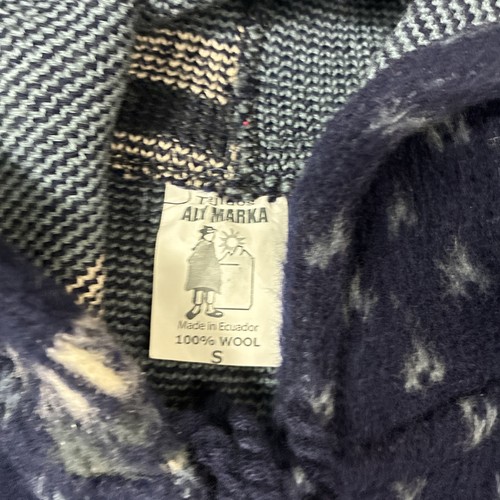 ALY MARKA ® 100% Alpaca Wool - Made Ecuador - S Small - Full Zip - Jacket - Picture 2 of 11