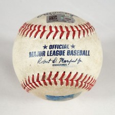 2023 Phillies Nationals Game Used Baseball Andrew Vasquez Luis Garcia Foul 195